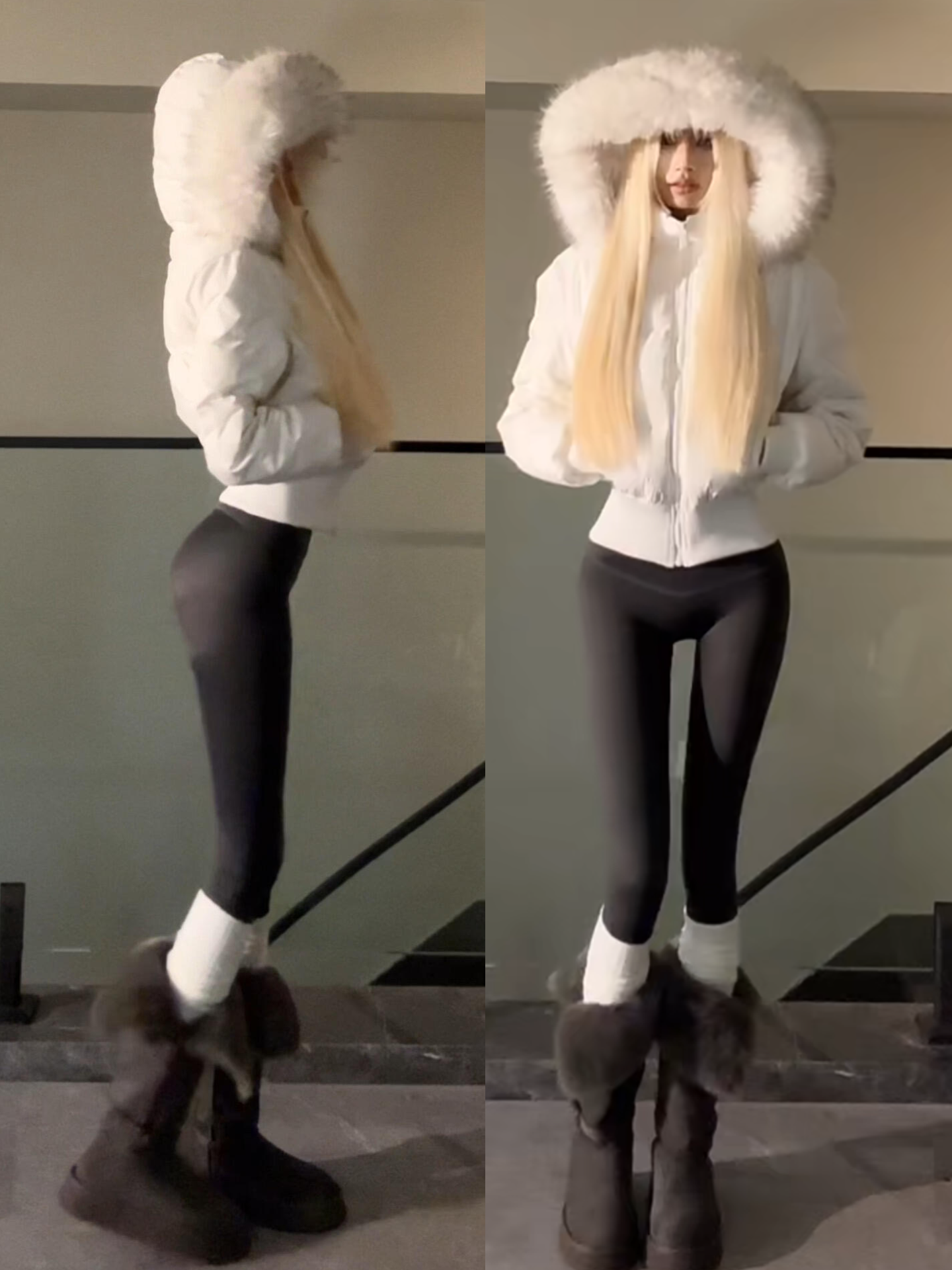 黑色加绒鲨鱼裤女外穿冬季2025新款超厚瑜伽裤保暖棉裤高腰打底裤